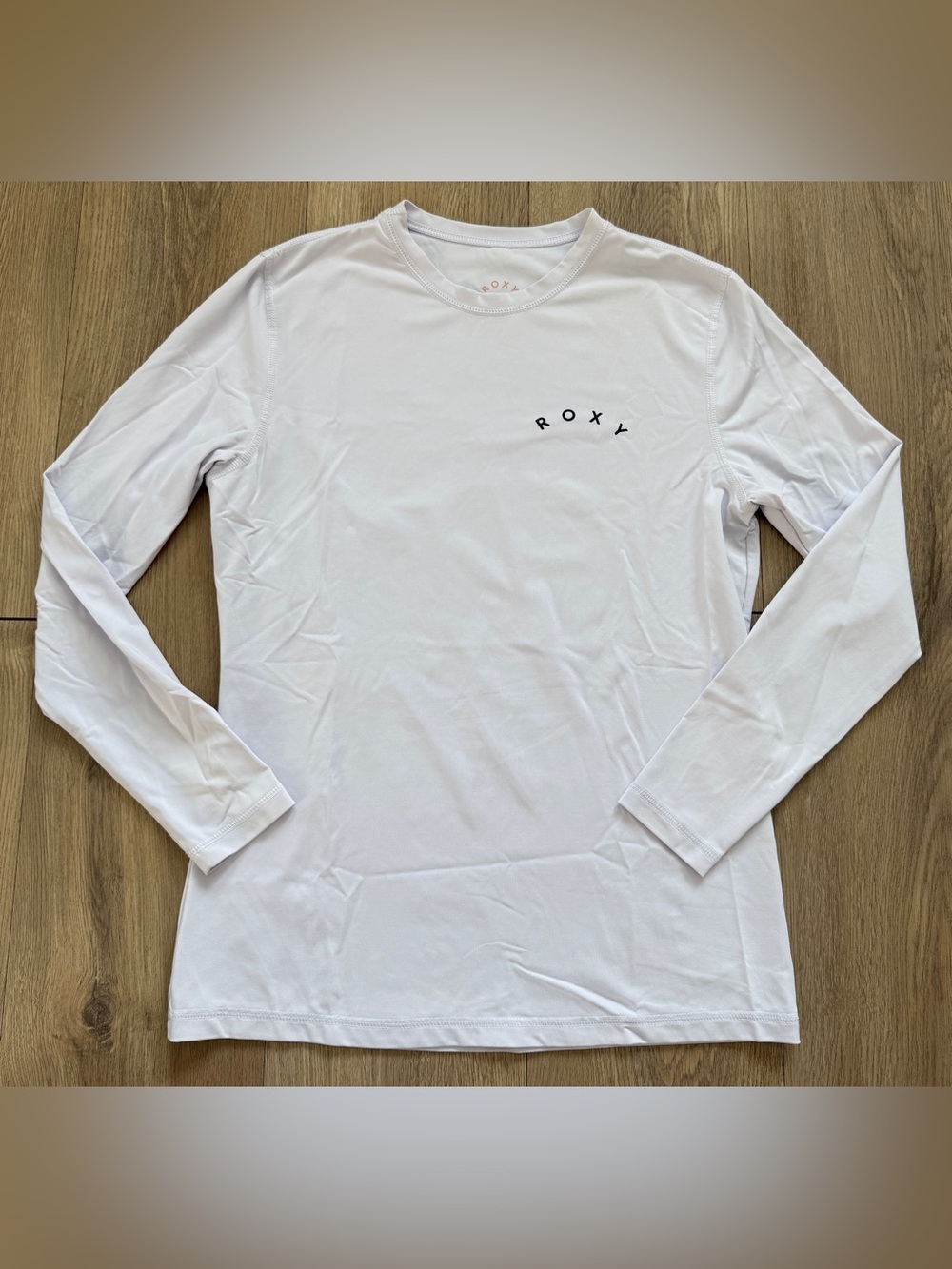 Roxy Women's Size Small White Long Sleeve Rash Guard Swim Shirt UPF